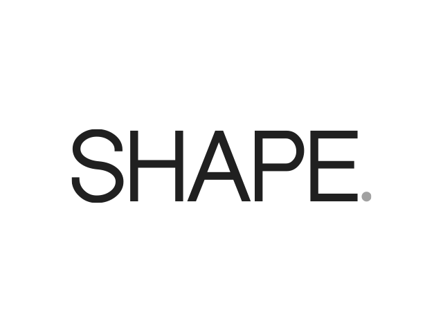 shape logo grayscale